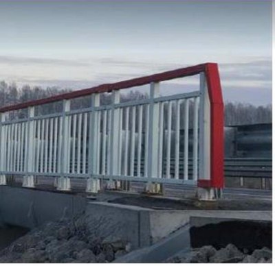 Перильное ограждение на мостовом сооружении